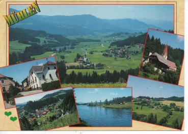 Ansichtskarte Mühlen 961 m, mit den Ortschaften Hitzmannsdorf, St. Helen, Jakobsberg, Noreia bei Silberberg, Steiermark